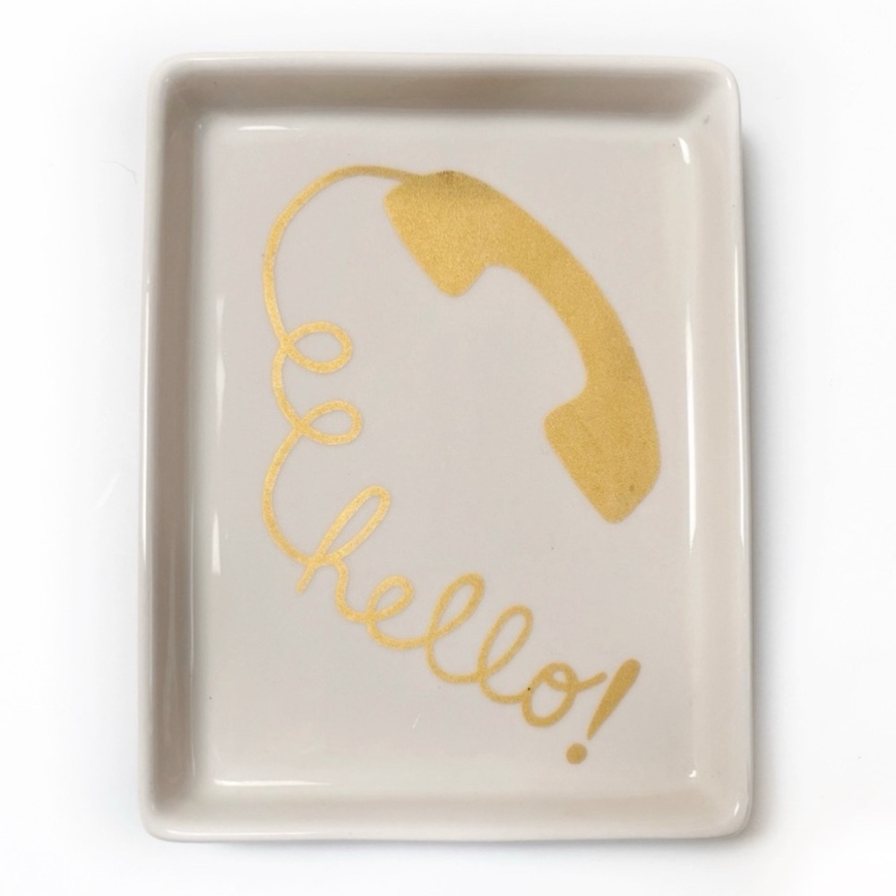 Hello Ceramic Trinket Tray